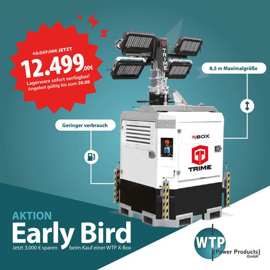 Early Bird Aktion 3000 euro runtergesetzt die WTP x-box von trime autarker lichtmast Early Bird Aktion 3000 euro runtergesetzt die WTP x-box von trime autarker lichtmast